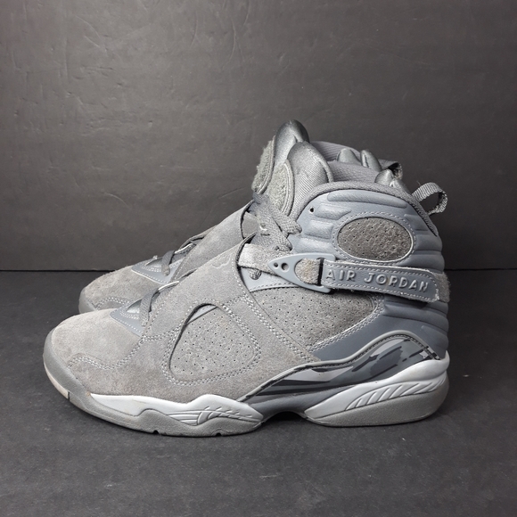 Nike Air Jordan 8 Cool Grey Suede Sz 85 